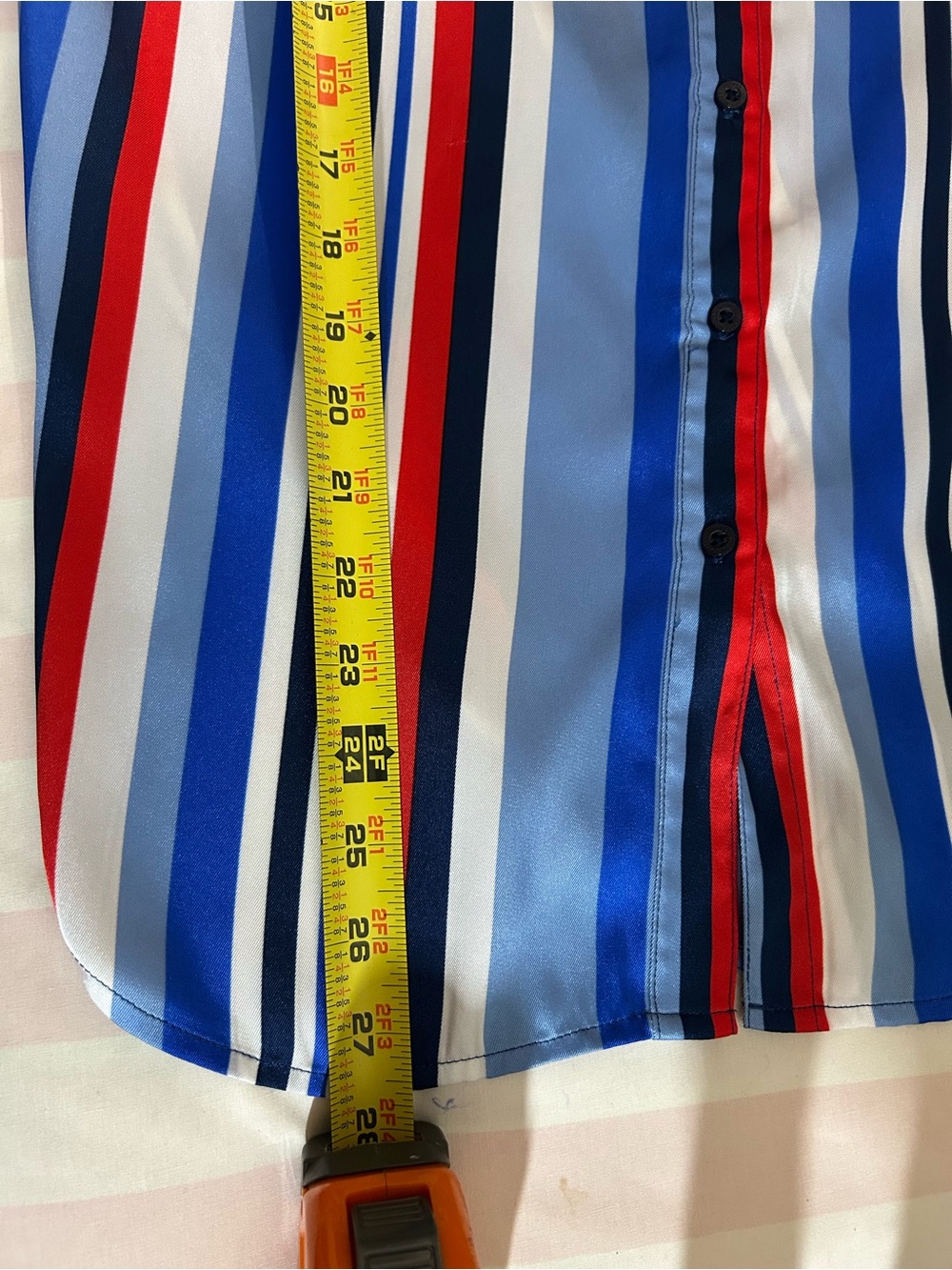 Lauren Ralph Lauren Striped Midi Skirt Size 8 Tie Waist Nautical Preppy Chic - Picture 3 of 15